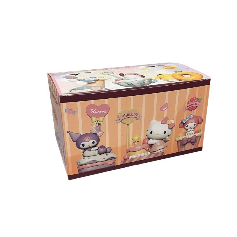 Милый мультяшный персонаж Sanrio My Melody Kuromi Hello Kitty Серия десертов Заметки Настольные украшения Кукольные фигурки Праздничные подарки