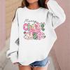 Children's Fashionable Casual Long-sleeved Loose Christmas Print Pullover Sweatshirt