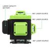 2 in 1 4D 360° Horizontal Vertical Cross Green Light Laser 16/12/8 Line Level Self-Leveling Measure APP Control