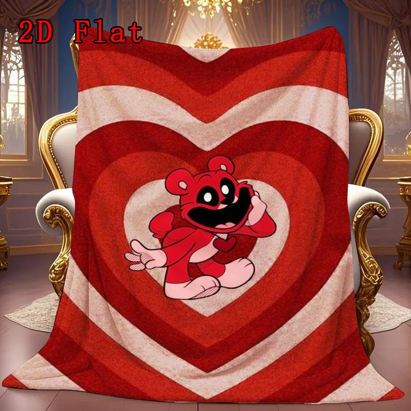 Poppy Playtime 2D Flat Pattern Flannel Blanket High quality All Seasons Warmth and Comfort Perfect for Christmas Gifts.MMT0918349