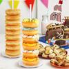 5Pcs Clear Donut Stands Wedding Table Decoration Dessert Display Stand Doughnut Holder  Table