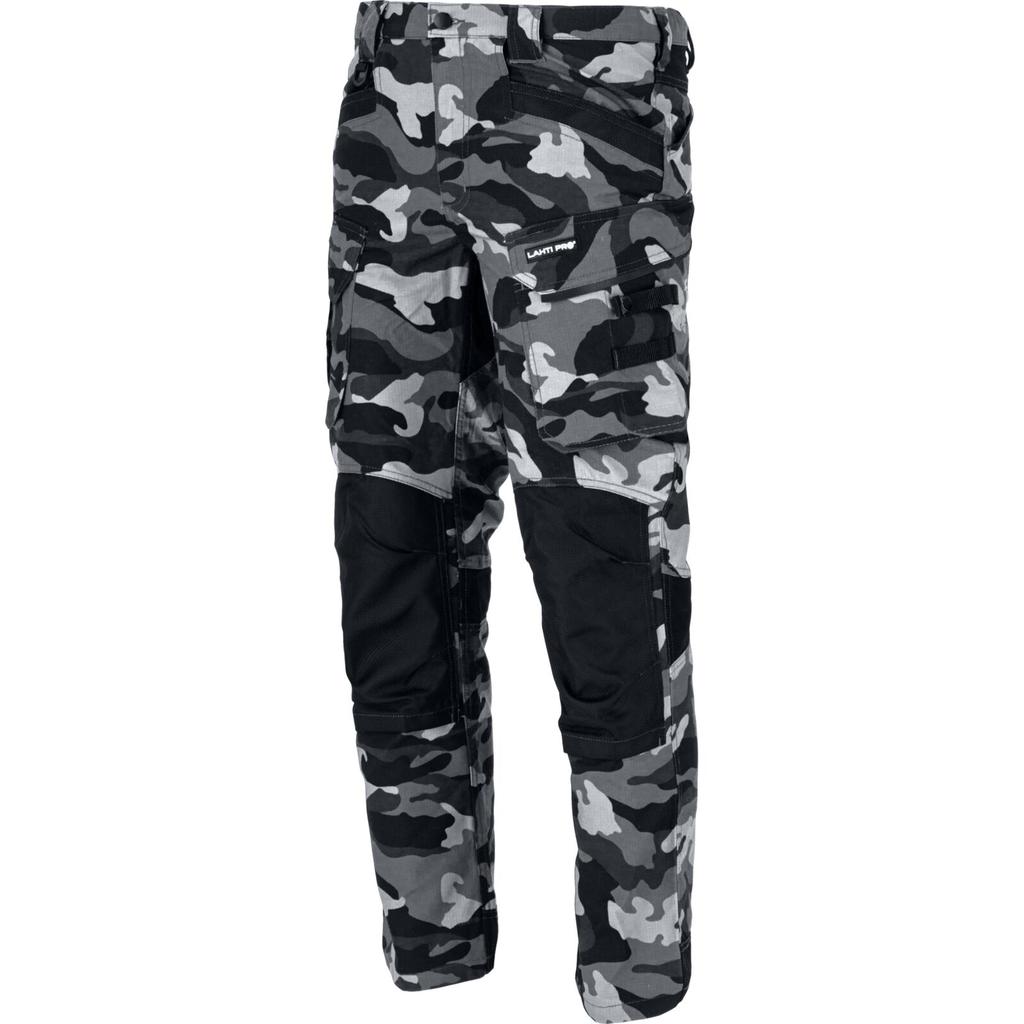 Gray Camouflage Combat Trousers with Reinforcements, "", Ce, Lahti