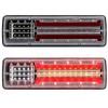 Ygmylandbb LED Truck Tail Sequential Flowing Turn Tail Brake Small Turn Rear Combination Lights for and Square Universal Vehicle Inspection Set of 2