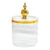 Clear Acrylic Cotton Swab Holder with Lid for Bathroom Vanity