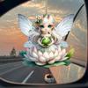 Pink Fairy Car Hanging Ornament Cute Rear View Mirror 2D Flat Pendant Vibrant Decor for Car Interior