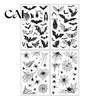 Decorative Accessories for Halloween 4Pcs Spider Bat Tattoo Stickers, 3D Realistic Temporary Body Art Skin Friendly Tattoos Kids Party, Waterproof