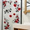 Romantic Red Rose Vine Glass Stickers, Bathroom Door and Window Decorative Stickers