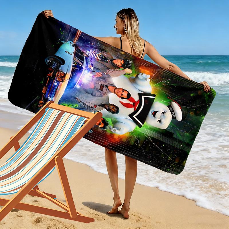 Ghost-busters Print Beach Towel, Large Soft Quick Dry Towel for Beach Camping Swimming