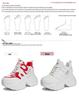 Women's Breathable 8cm Height-Increasing Dad Shoes, Thick-Soled Mesh Casual Sports Sneakers A8860