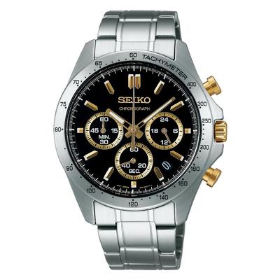 [Часы Seiko] Мужские серебряные кварцевые часы Seiko Selection Chronograph SBTR015