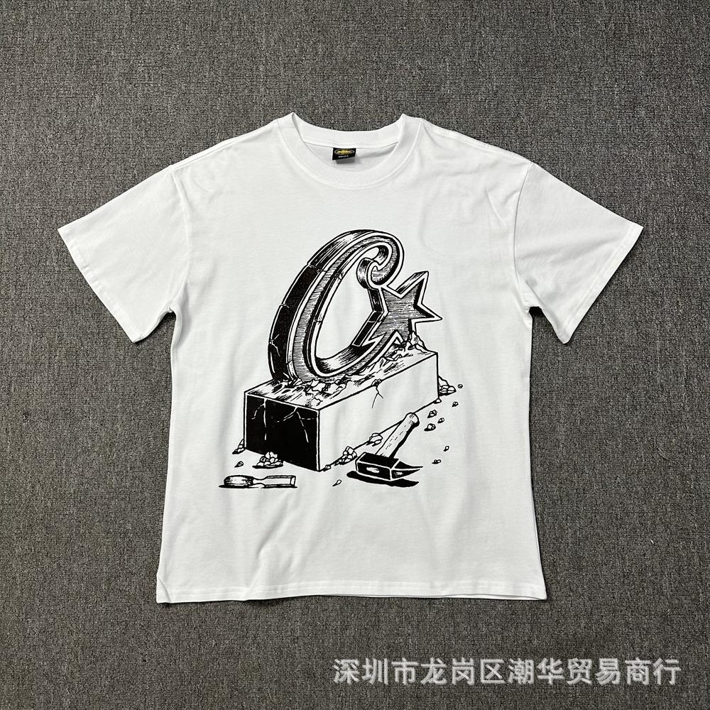 Cross-border Corteiz tide brand Alcatraz summer retro printing men's and women's trend loose casual short-sleeved T-shirt