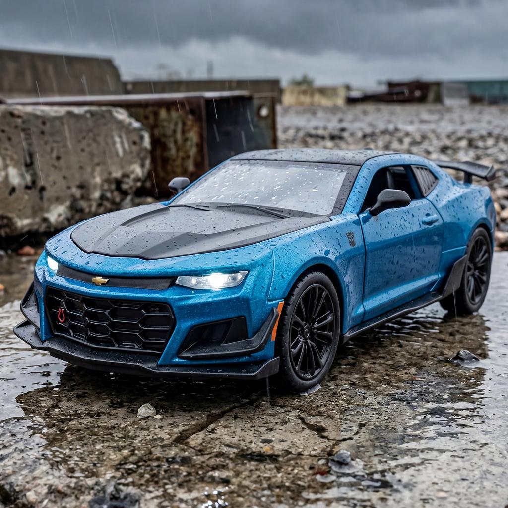 AABKB1 1:24 Chevrolet Camaro ZL1 Пони-кар Металлический сплав Литье под давлением Модель автомобиля Высокая симуляция Коллекционные предметы Звук и свет Детская игрушечная машина