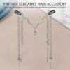 Vintage Bridal Forehead Chain With Tassels For Women Alloy Hair Accessories