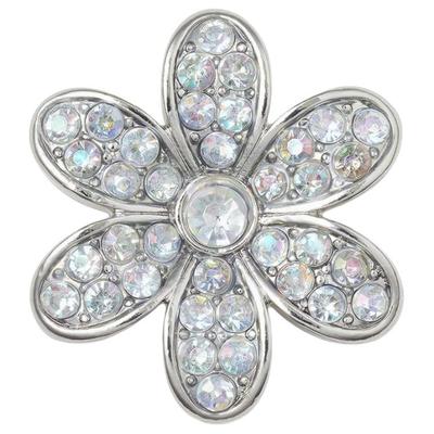 Аксессуары для обуви с цветочным дизайном Унисекс Пара Серебристый