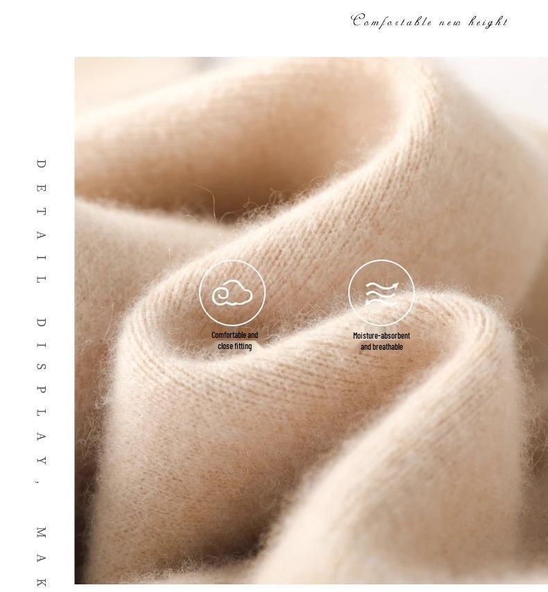 Женские шерстяные вязаные широкие кашемировые брюки Ordos City с карманами