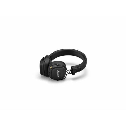 Marshall Major IV Wireless On-Ear Headphones, Black, 80 Hours of Playtime, Qi Charging, and Call Support