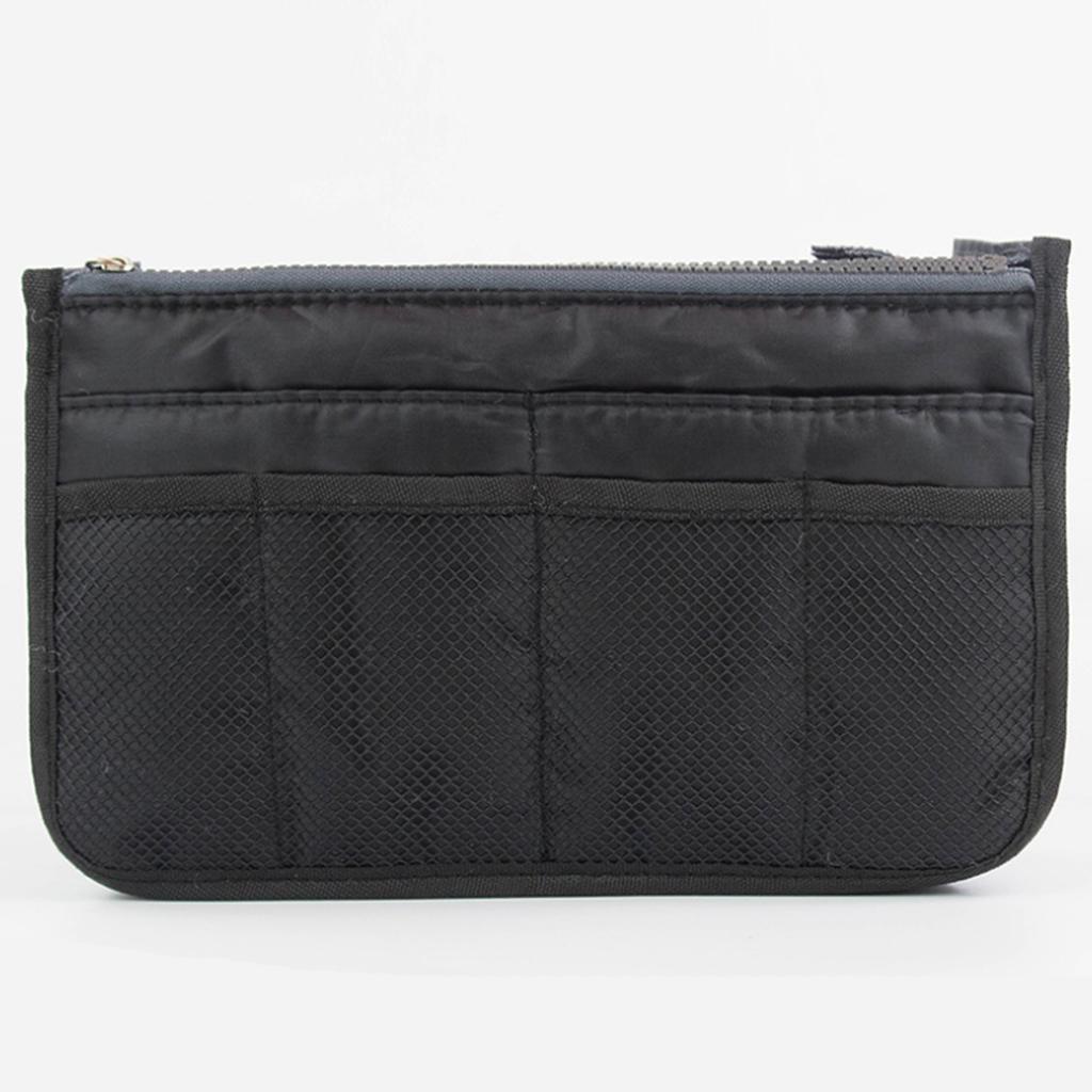 Косметичка-органайзер, вставная сумка, многофункциональная, женская, однотонная, косметичка, дорожные сумки, высокое качество, большая вместимость