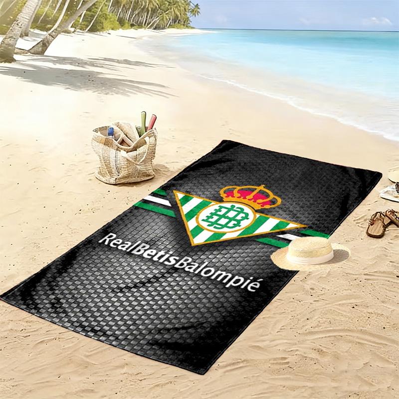 Пляжное полотенце с принтом Real Betis, Большое мягкое быстросохнущее полотенце для пляжа, кемпинга, плавания