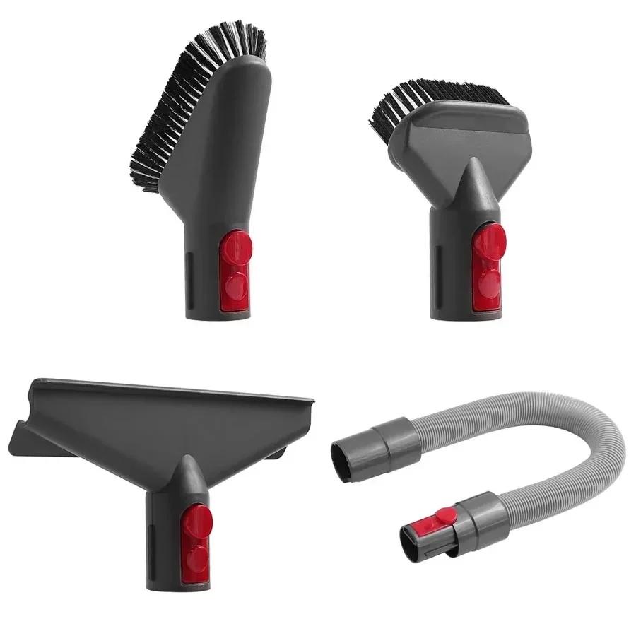 Vacuum Flat Suction Nozzle Head For Dyson V7 V8 V10 V11 V12 V15 Mattress Brush Head Round Brush Soft Brush Parts Accessories