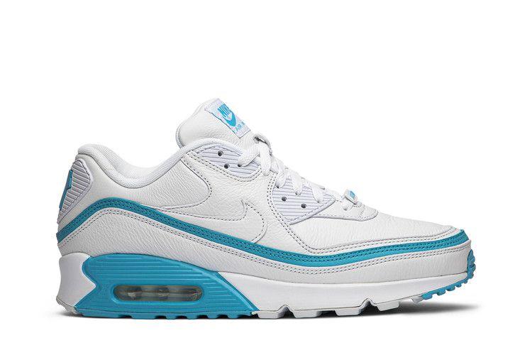Мужские кроссовки Nike Air Max 90 Undefeated White Blue Fury Белый/Синяя ярость