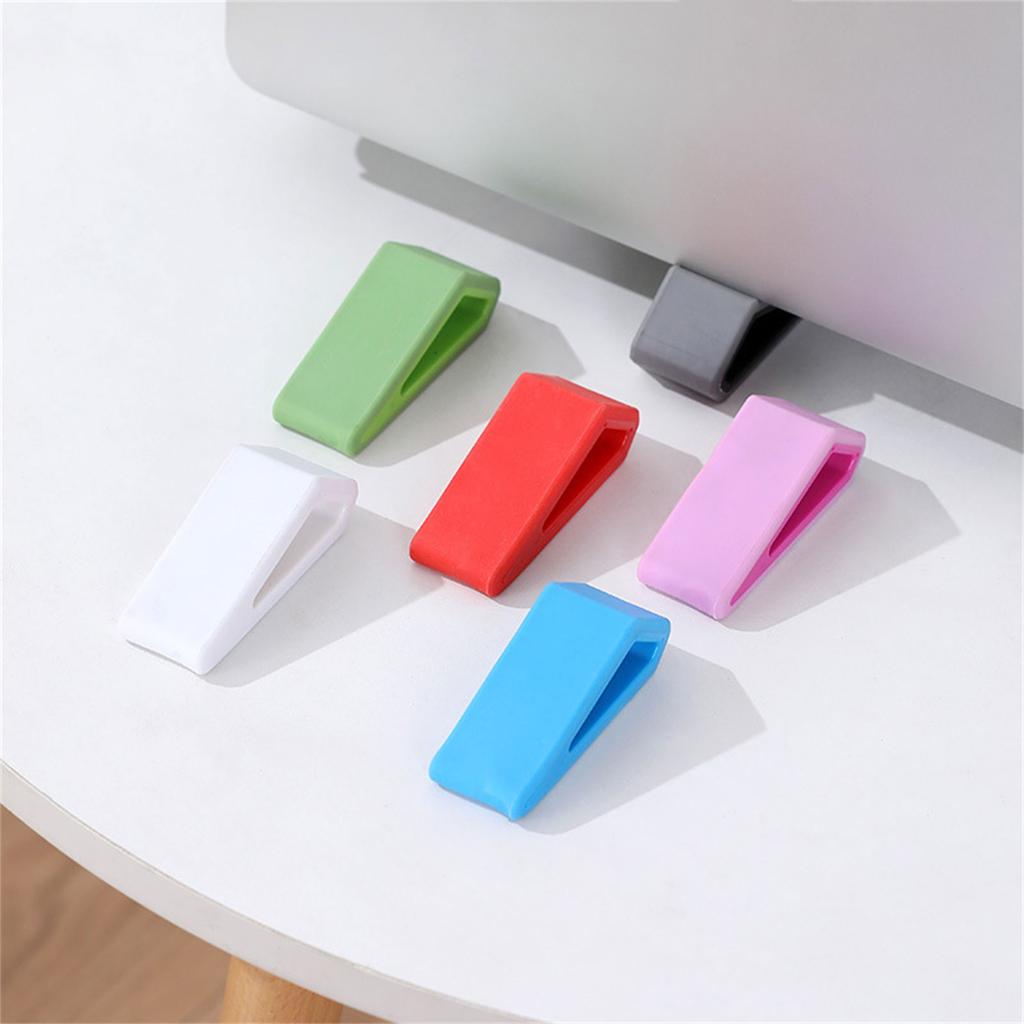 Портативная подставка для ноутбука, подставка для планшета, нескользящая силиконовая клиновидная подставка, портативные ножки для ноутбука