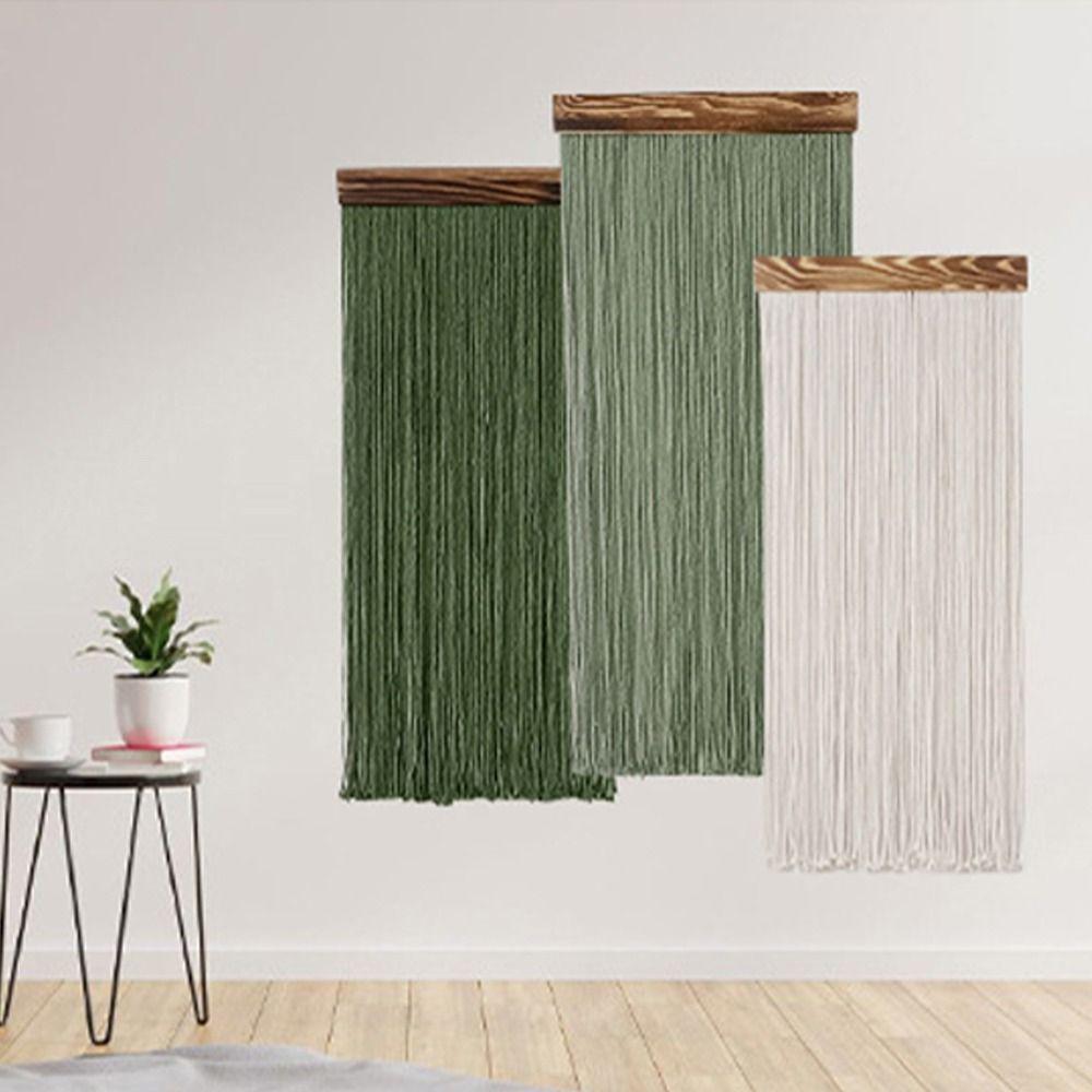 Tassel Curtain Tapestry Hand-Woven Cotton Rope Tapestry Boho Decor Wall Hanging Tapestry Wedding