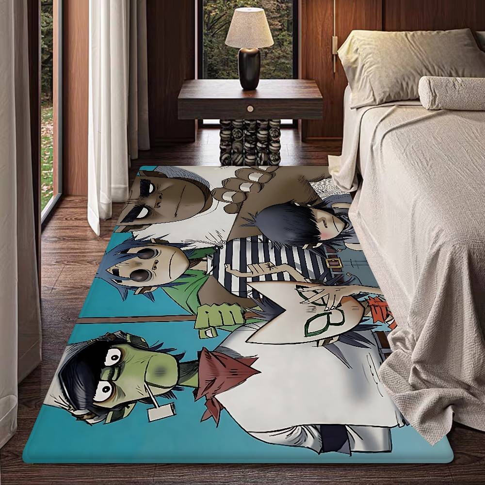 Музыкальная Крутая Группа G-gorillaz Придверный Коврик Моющийся Нескользящий Коврик для Гостиной, Зоны Дивана и Кресел, Кухни, Прихожей, Ковер