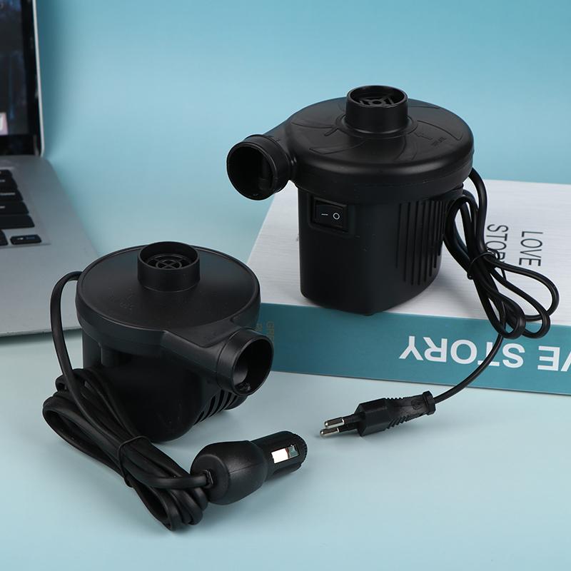 Портативный электрический надувной насос с 3 насадками Надувной матрас Лодка Автомобильный воздушный надувной насос для использования в автомобиле и дома Кемпинговый надуватель