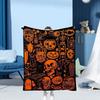 Halloween Pumpkin Head Series Printed Blanket for Sofa Bed Travel Camping Living Room Office Conditioning Blanket
