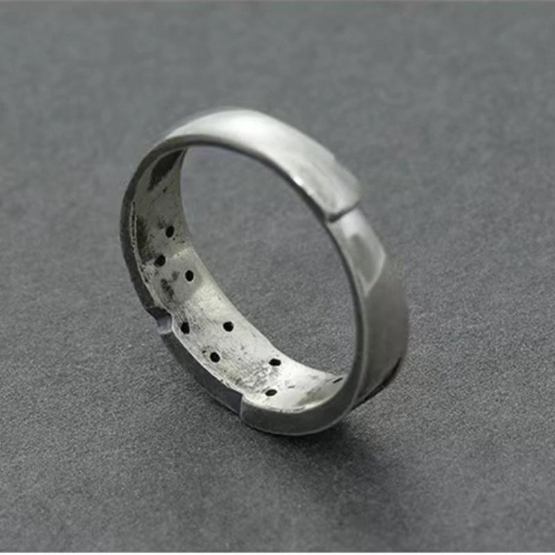 Vintage 925 Silver Ring For Men Jewelry Couple Temperament Cross Lines Stone Ring Male Finger Accessories Gift For Lover