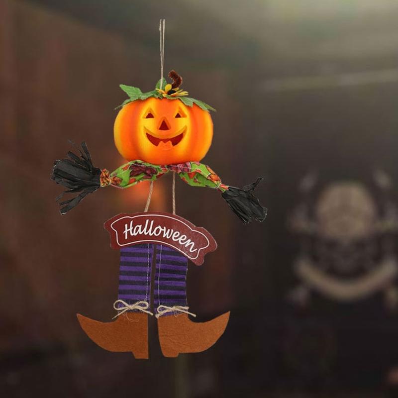 2Pcs Halloween Hanging Sign Pumpkin Ornament Fall Festival Decoration Easy Installation For Halloween Celebration
