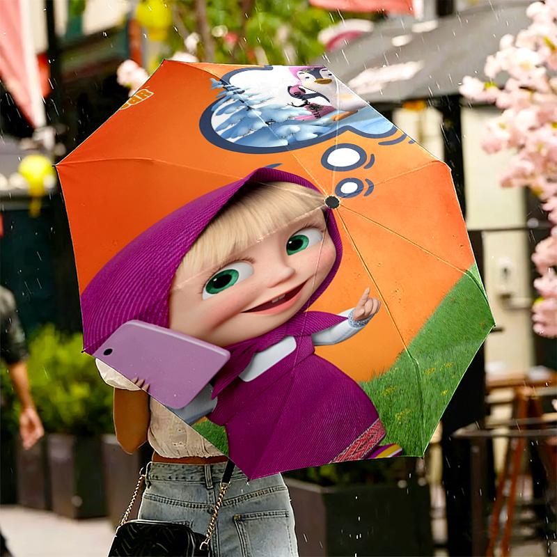 cartoon animation Print Umbrella Automatic Opening/ Closing - Portable Foldable Design - Daily use for Travel/Outdoor - Gift for Birthday