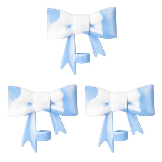 3 шт. Колпачки Силиконовые Соломинки Бантики Чехлы для Соломинок диаметром 10 мм Многоразовые