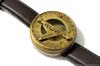 Marine Nautical Brass Sundial Compass Wrist Watch Vintage Style
