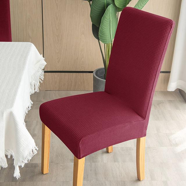 Waterproof Jacquard Chair Covers Weave Solid Corn Elastic Grain Pattern Kitchen Office Chair Covers Dust Proof For Dining Room