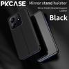 PKCASE Смарт-зеркало Чехол-книжка для телефона для Xiaomi 15T 14T 13T 13 Lite 14 Pro Ударопрочный Кожаный Держатель Задняя крышка