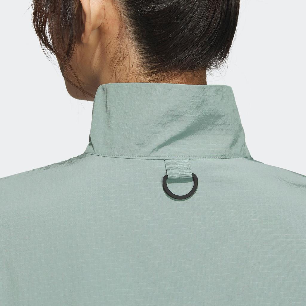 Adidas Оригинальная куртка с длинными рукавами и воротником-стойкой на молнии с трилистником, женская верхняя одежда, серебристо-серая, зеленая IK8618