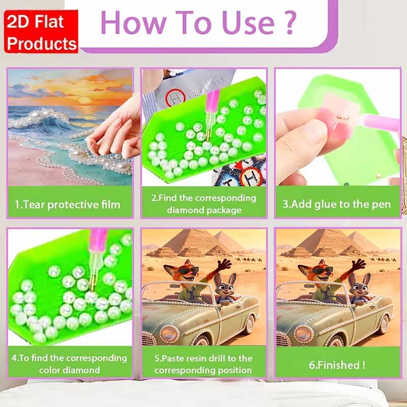 Disney Жемчужная Живопись Зверополис Ник и Джуди Ручная Работа DIY Жемчужные Камни Картины Поделки Особая Форма Домашний Декор Стен