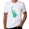 Green Liberty TShirt Basic Simple Casual Short Sleeve Tee
