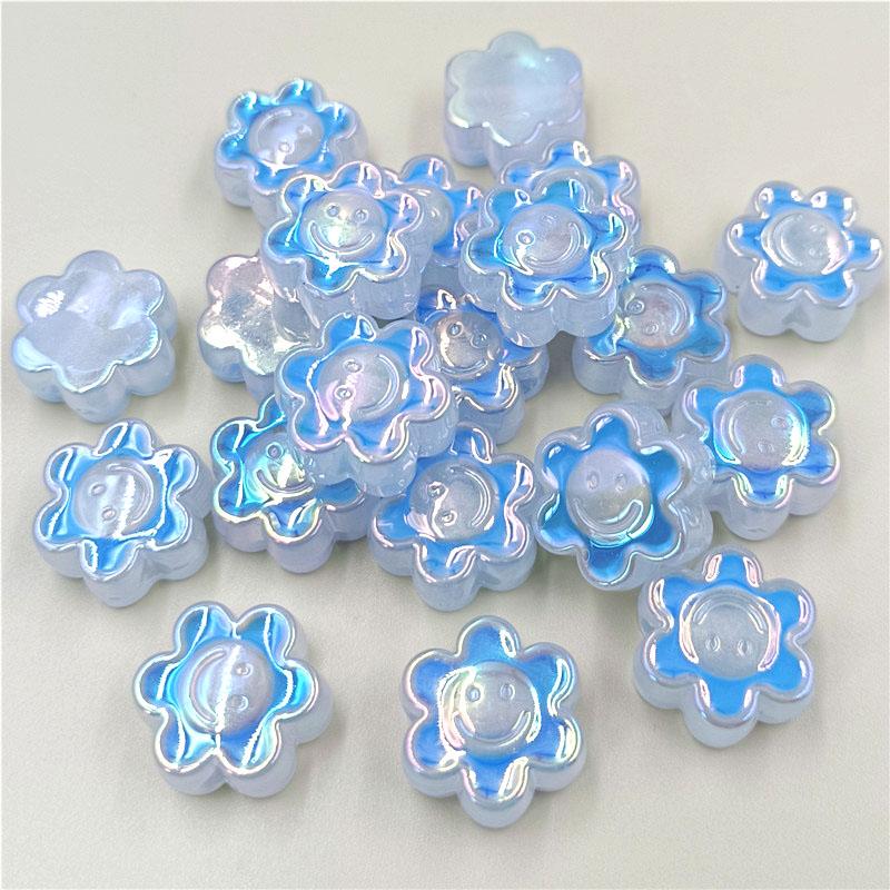 Товары для вечеринок Акриловые модные стекающие масляные бусины в виде цветов своими руками ослепительный градиентный свет ручная работа 5 шт. смайлик бисерный материал ювелирные аксессуары