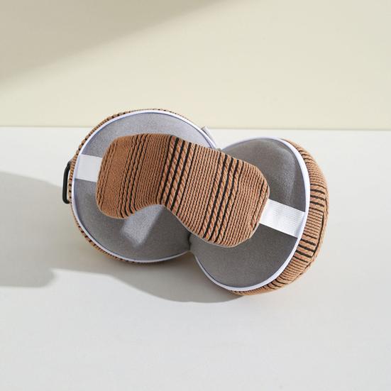 Подушка для шеи 2-в-1, дорожная подушка для шеи с маской для глаз, портативная подушка для поддержки шеи на молнии, снижает нагрузку на шею во время автомобильных поездок и длительных перелетов