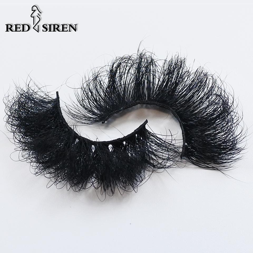 RED SIREN Пушистые норковые ресницы 25 мм 27 мм Длинные Густые 3D норковые ресницы Maquillaje