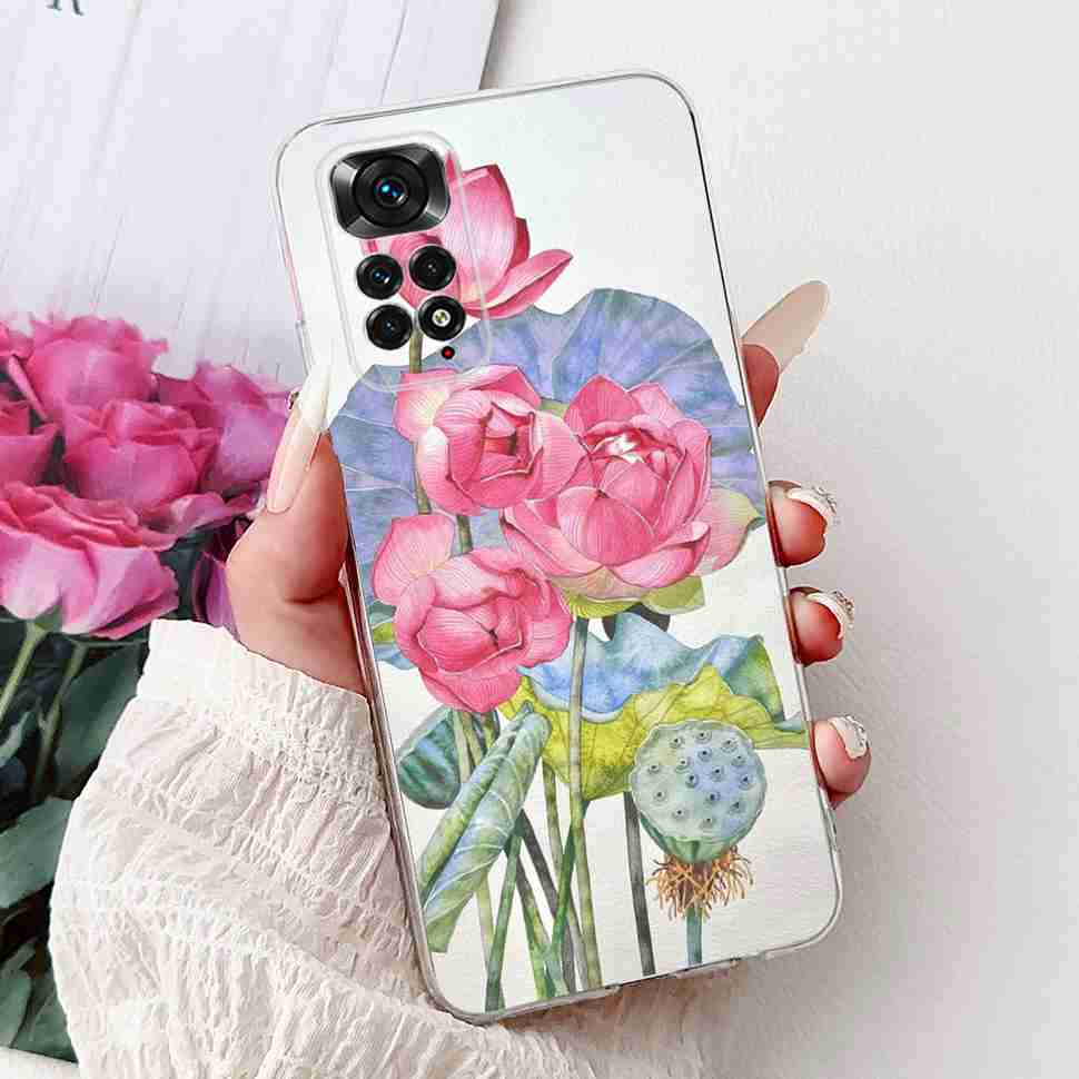 Чехол с ярким цветком для Xiaomi Redmi Note 11 4G, силиконовый, мягкий, ударопрочный задний чехол для Redmi Note 11S Note11s Note11 4G