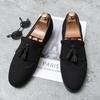 Fashion Suede Tassel Loafers Men's Luxury Party Shoes NightClub Dancing Leather Shoes Driving Pea Shoes Slip-on Flats Moccasins