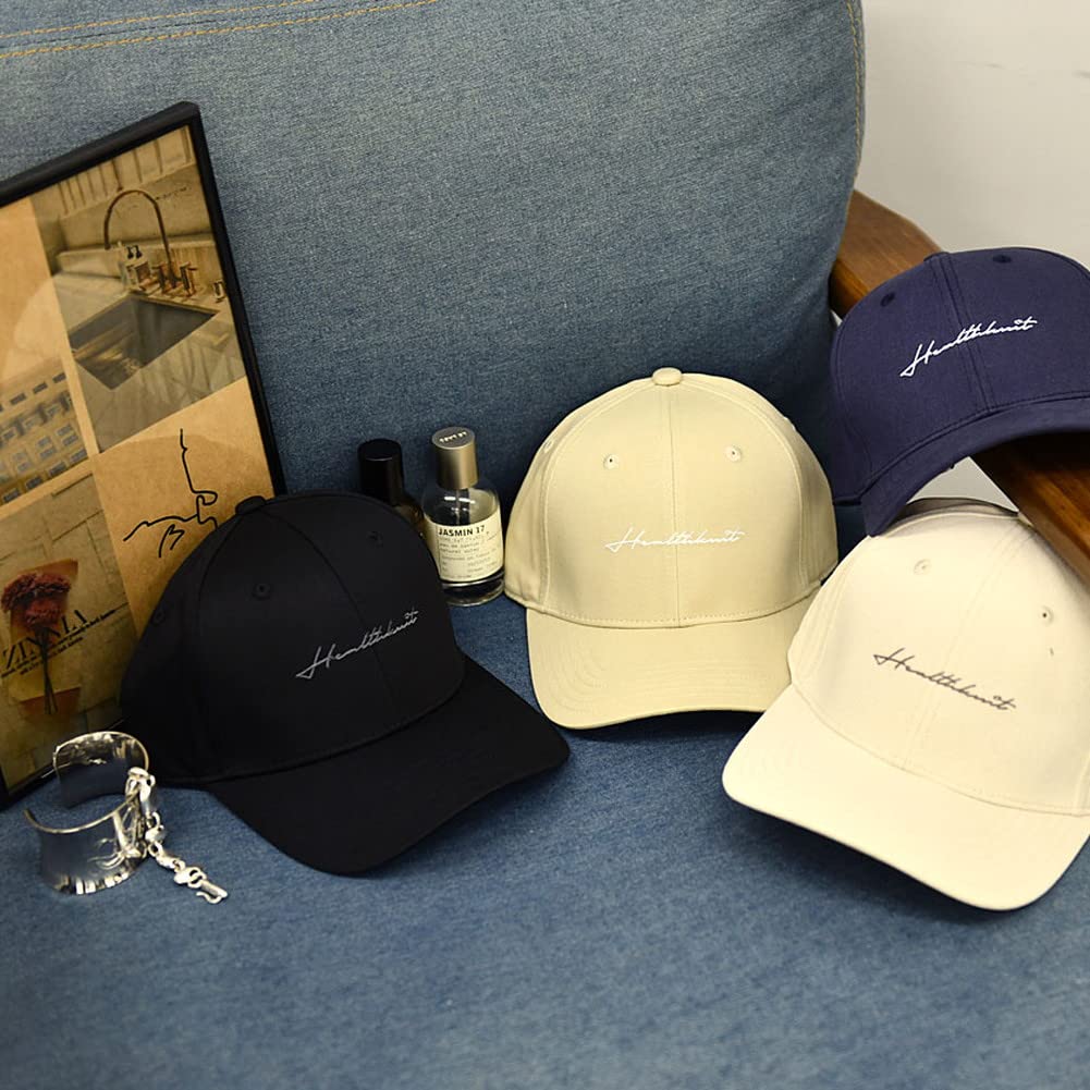 Unisex Cap Hat Twill Embroidery Logo Print CAP Cotton FREE 46 [Health Knit] Men's 291-4074 [-] (Free Size) (IND/Indigo)