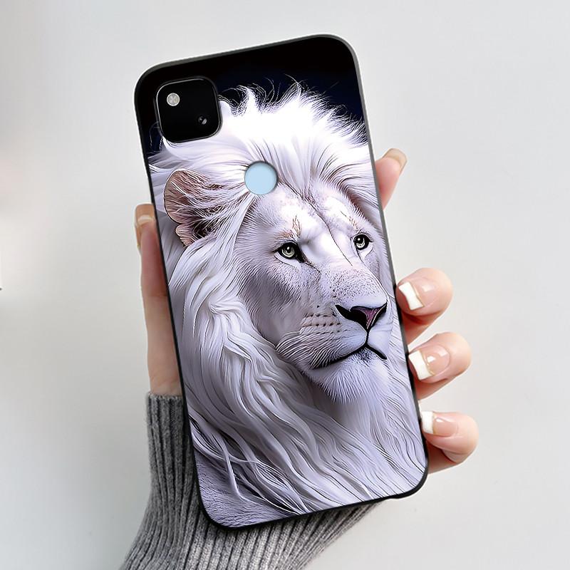 Для Google Pixel 4a 4G Чехол Роскошный Милый Кролик с Сердечками Забавный Мягкий Черный Матовый ТПУ Силиконовый Задний Защитный Чехол Тонкий