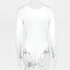 Ribbed Knitted Skinny Body Suit Top for Women Long Sleeve Women's Turtleneck Bodysuit New Autumn Winter Outfits