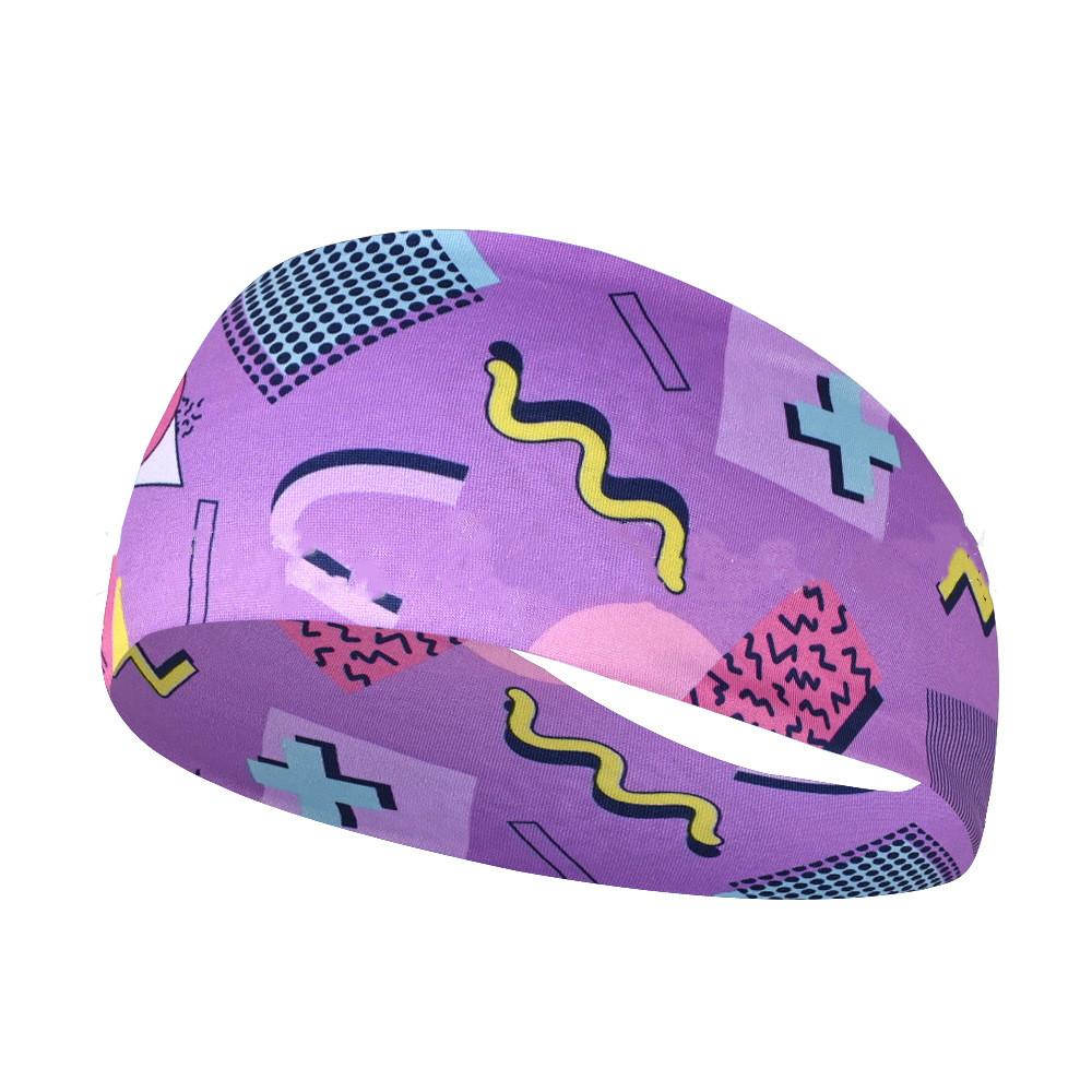 Печатная спортивная повязка на голову, повязка на голову для женщин и мужчин, для занятий фитнесом и бега, тенниса, эластичная спортивная повязка на голову, повязка для йоги, резинки для волос