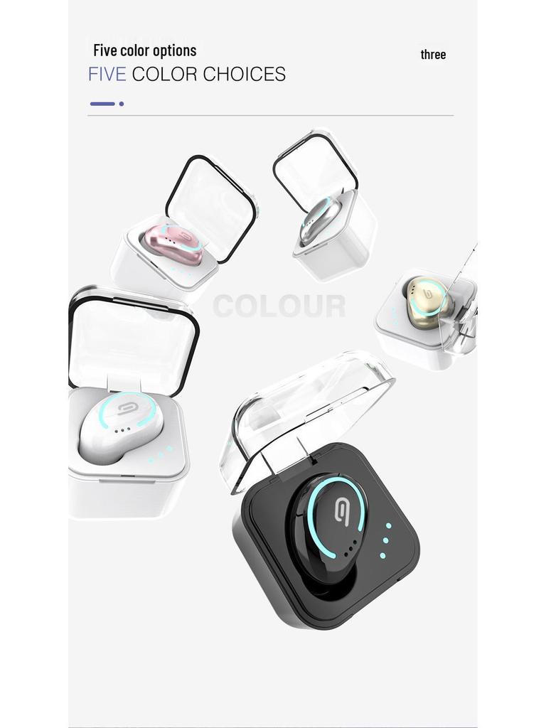 B8 Мини-невидимые TWS Bluetooth-наушники с шумоподавлением и зарядным кейсом