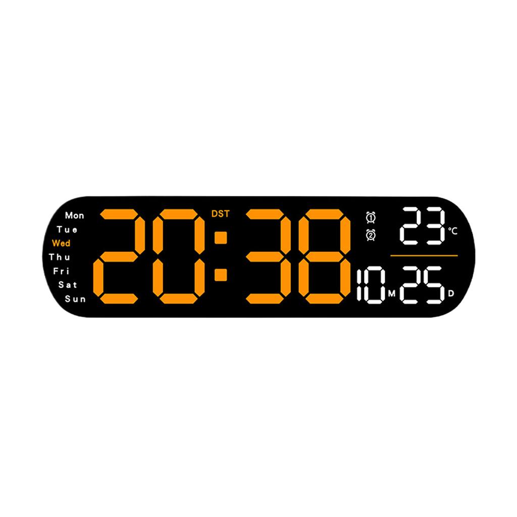 Led Digital Wall Clock Mood Lighting Timing Countdown Alarm Auto Dimmer Displayed Time/date/temperature/week LED Alarm Clock